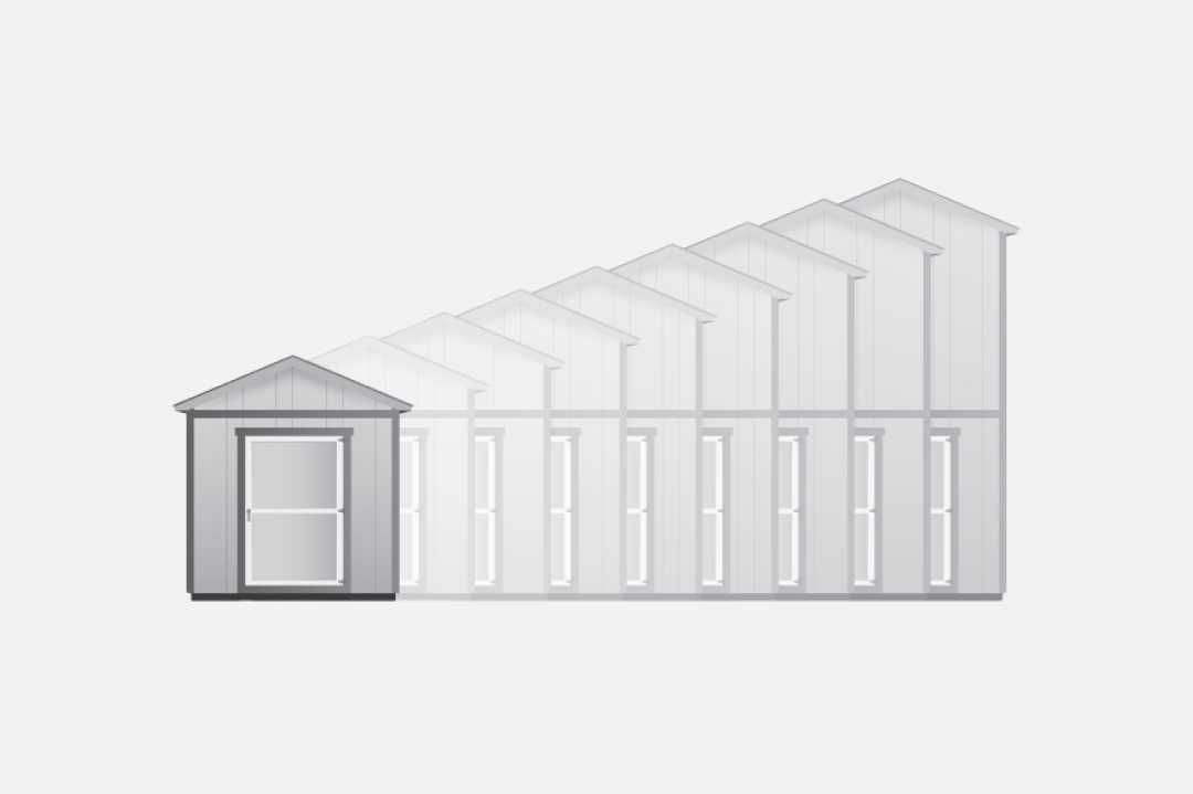 an illustration of wall height options ranging from short to tall