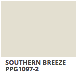 Southern Breeze PPG Paint Card