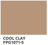 Cool clay ppg paint card