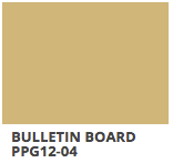 Bulletin Board PPG Paint Card