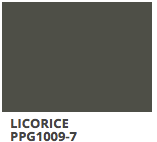 Licorice ppg paint card