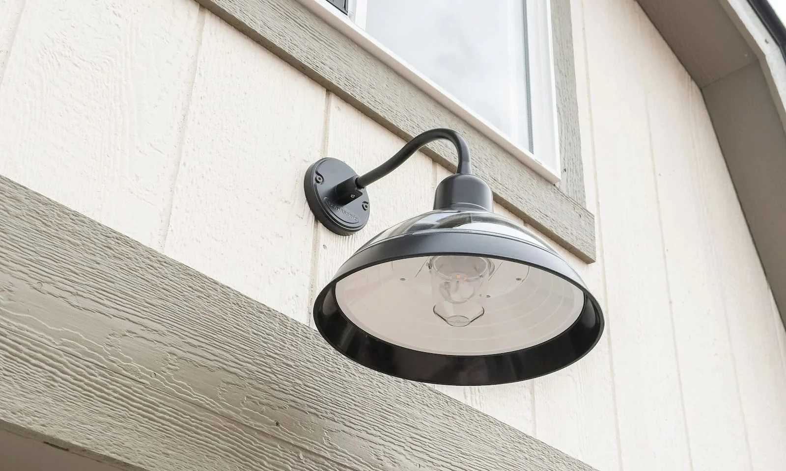 Solar powered carriage barn light