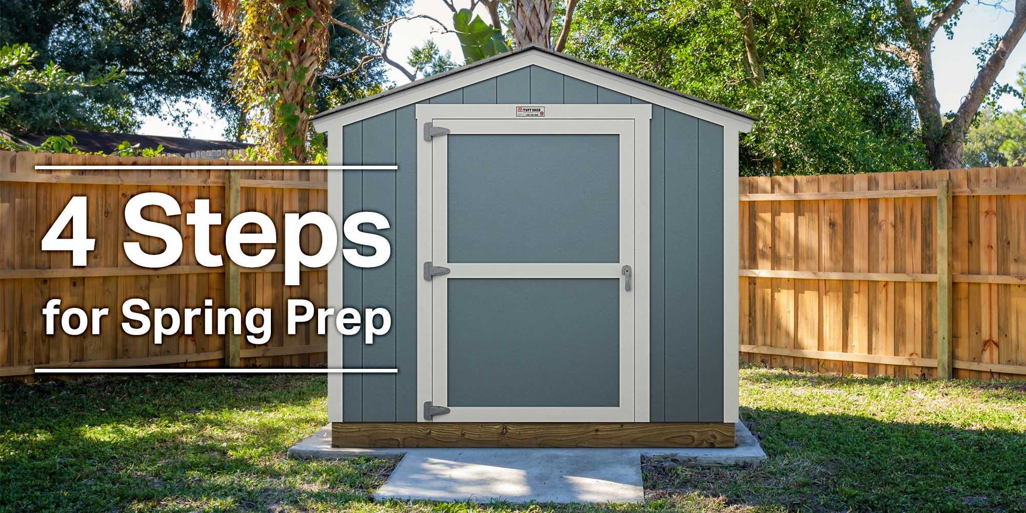 4 Steps for spring prep graphic.