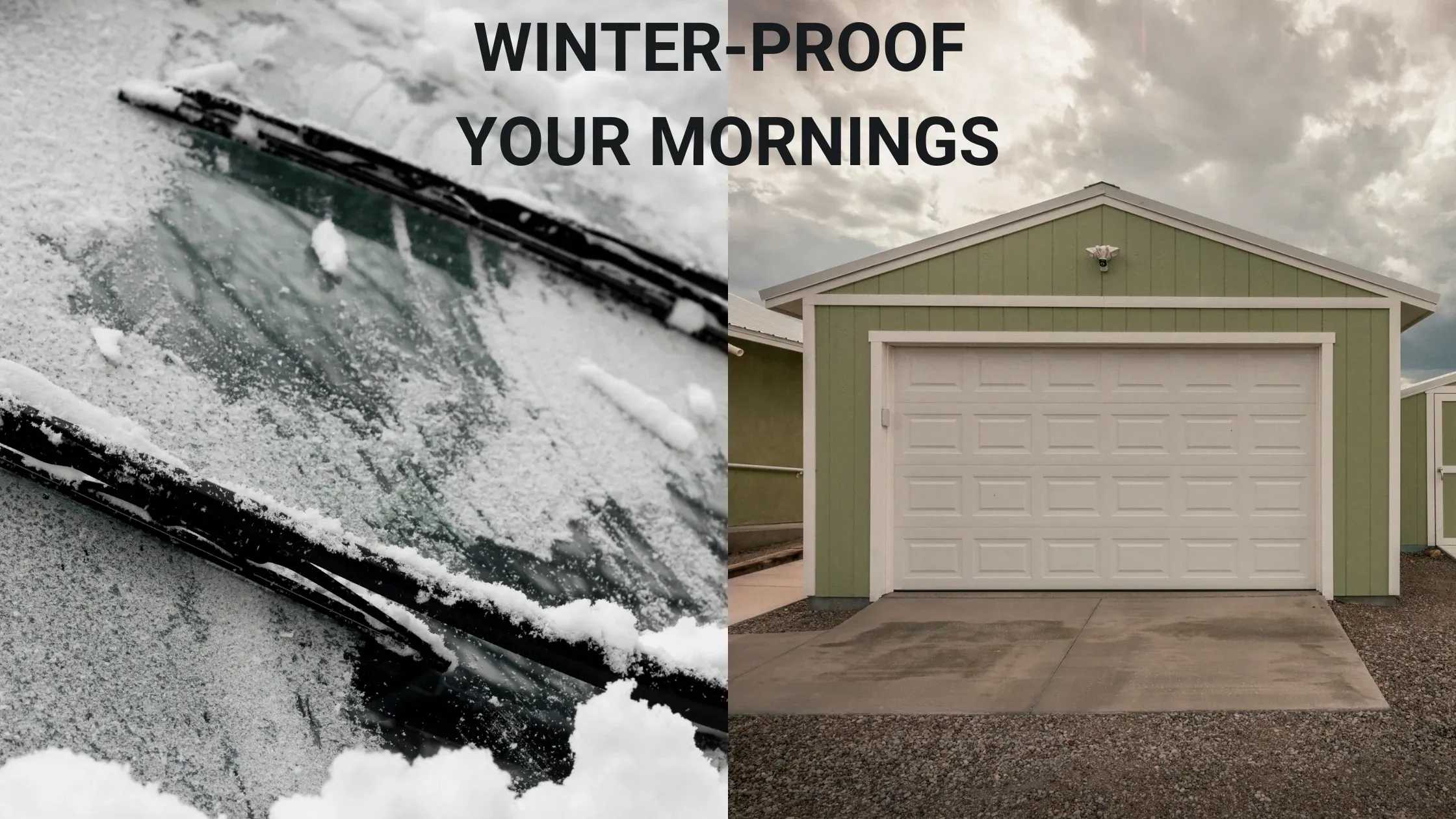 A garage for winter car protection.