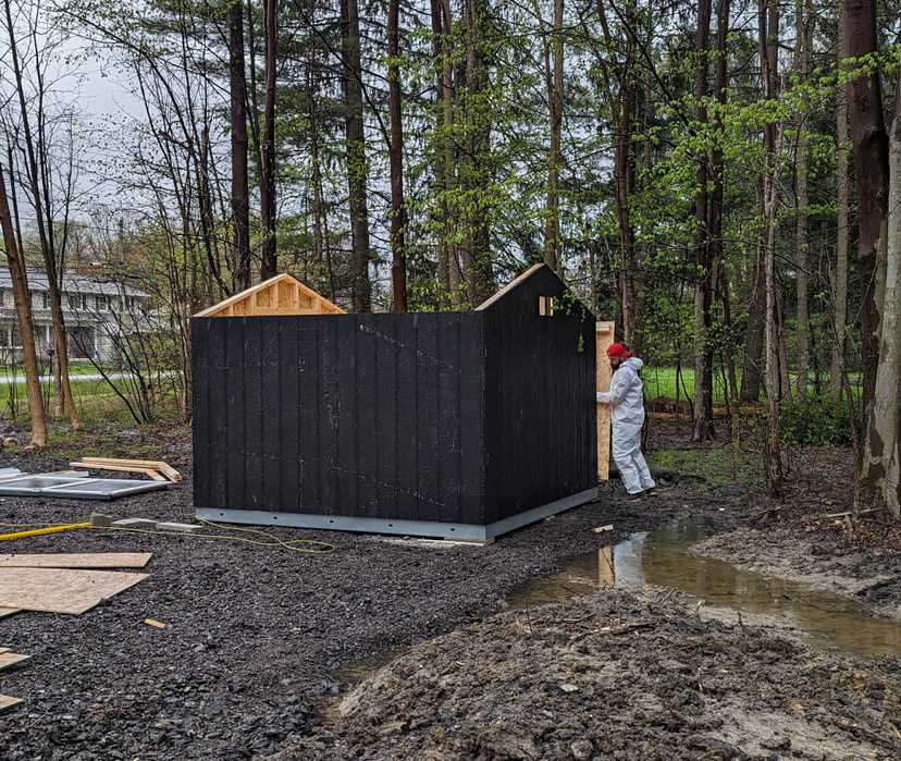 Tuff shed being built