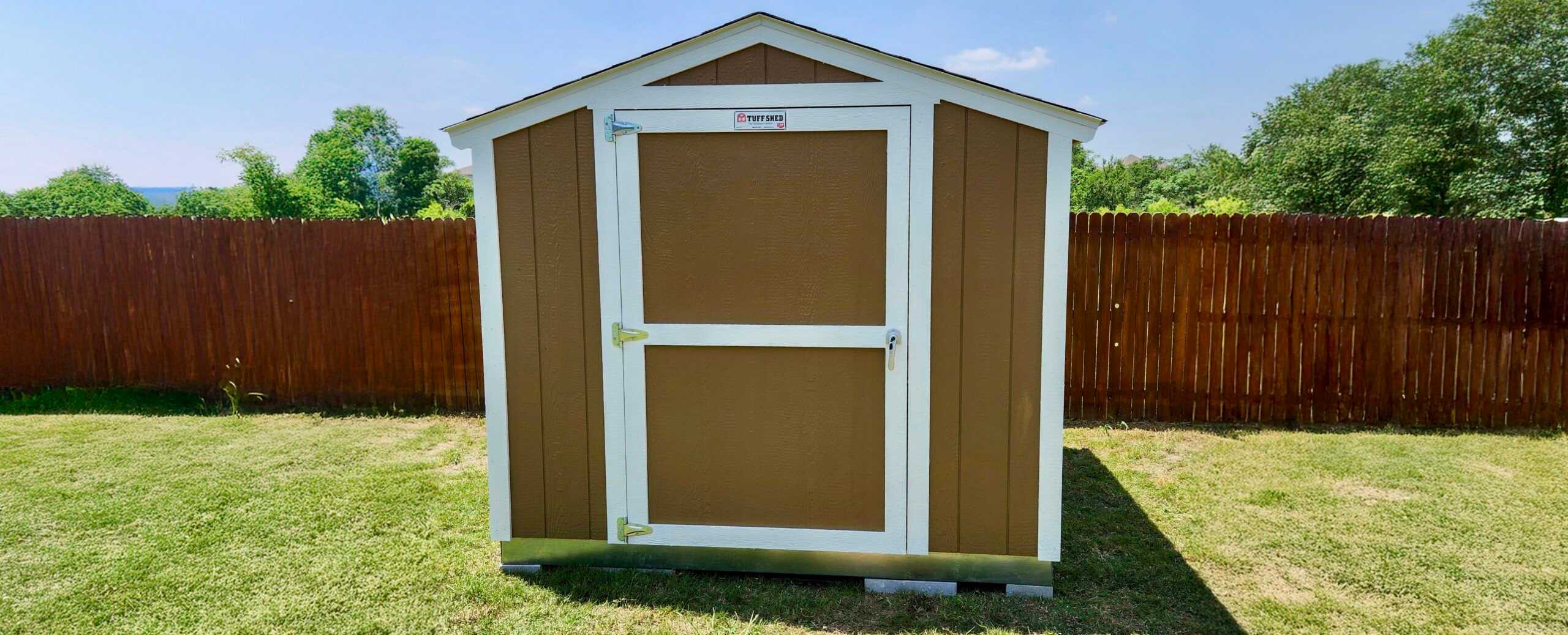 A Keystone ranch shed for backyard gardening.