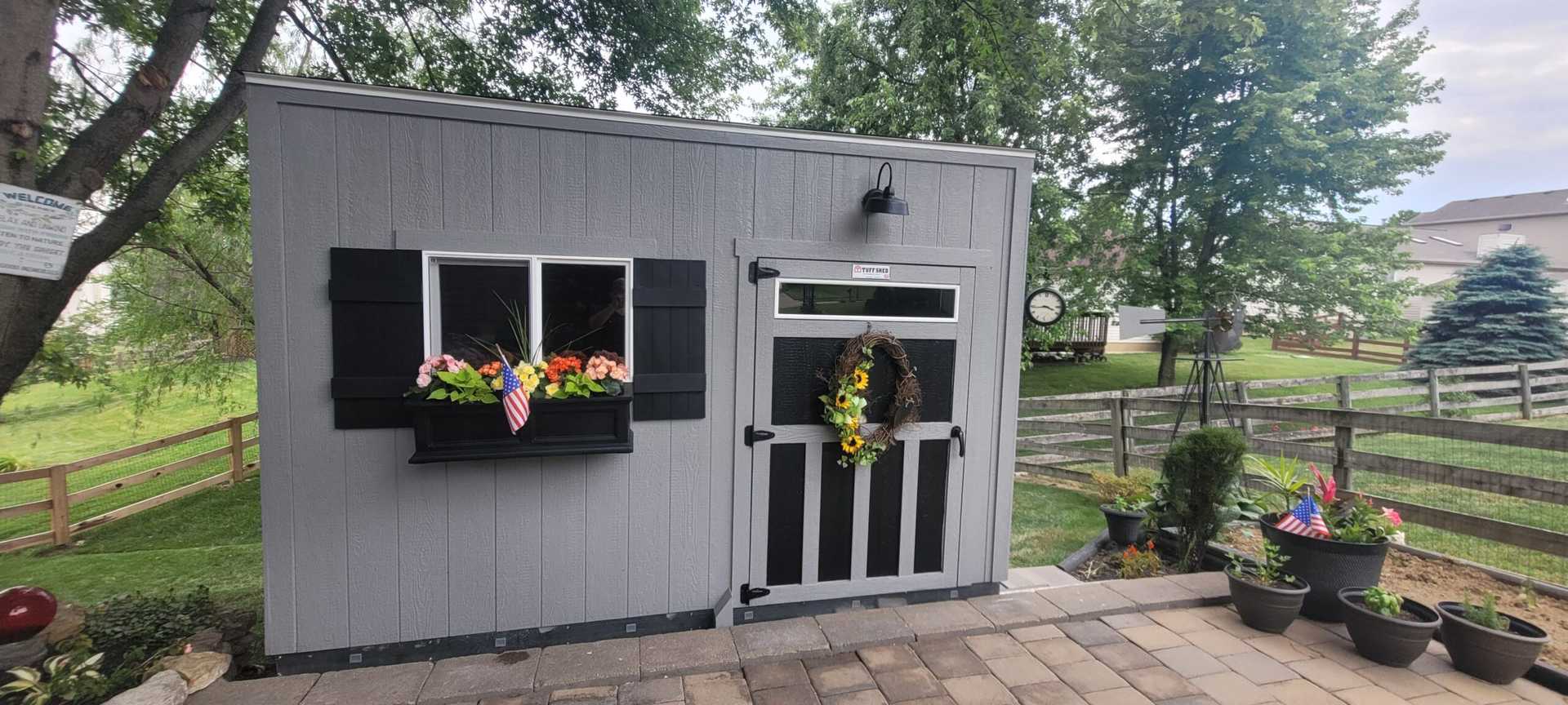 Sundance Lean-to for Backyard Storage.