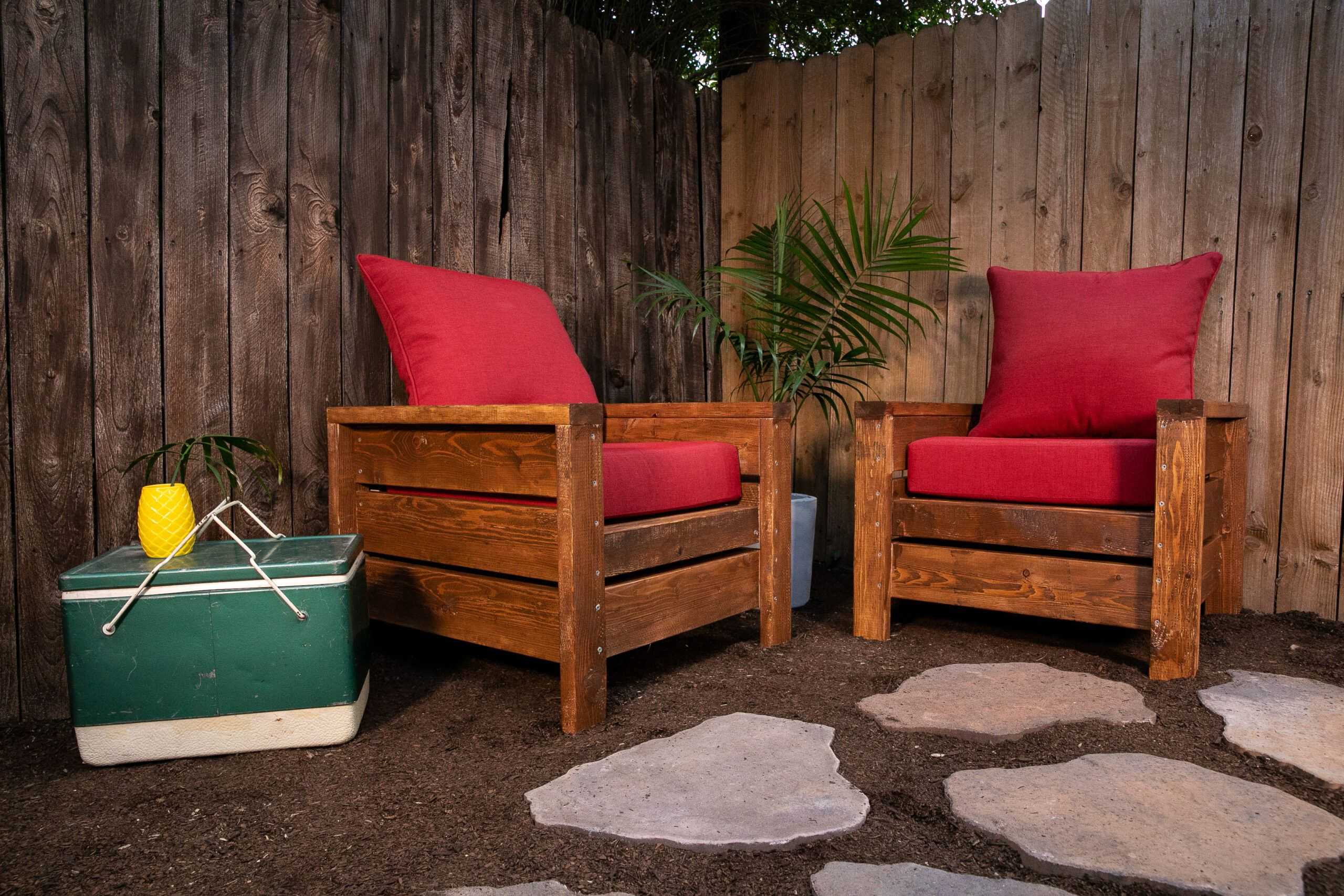 A DIY outdoor chairs.