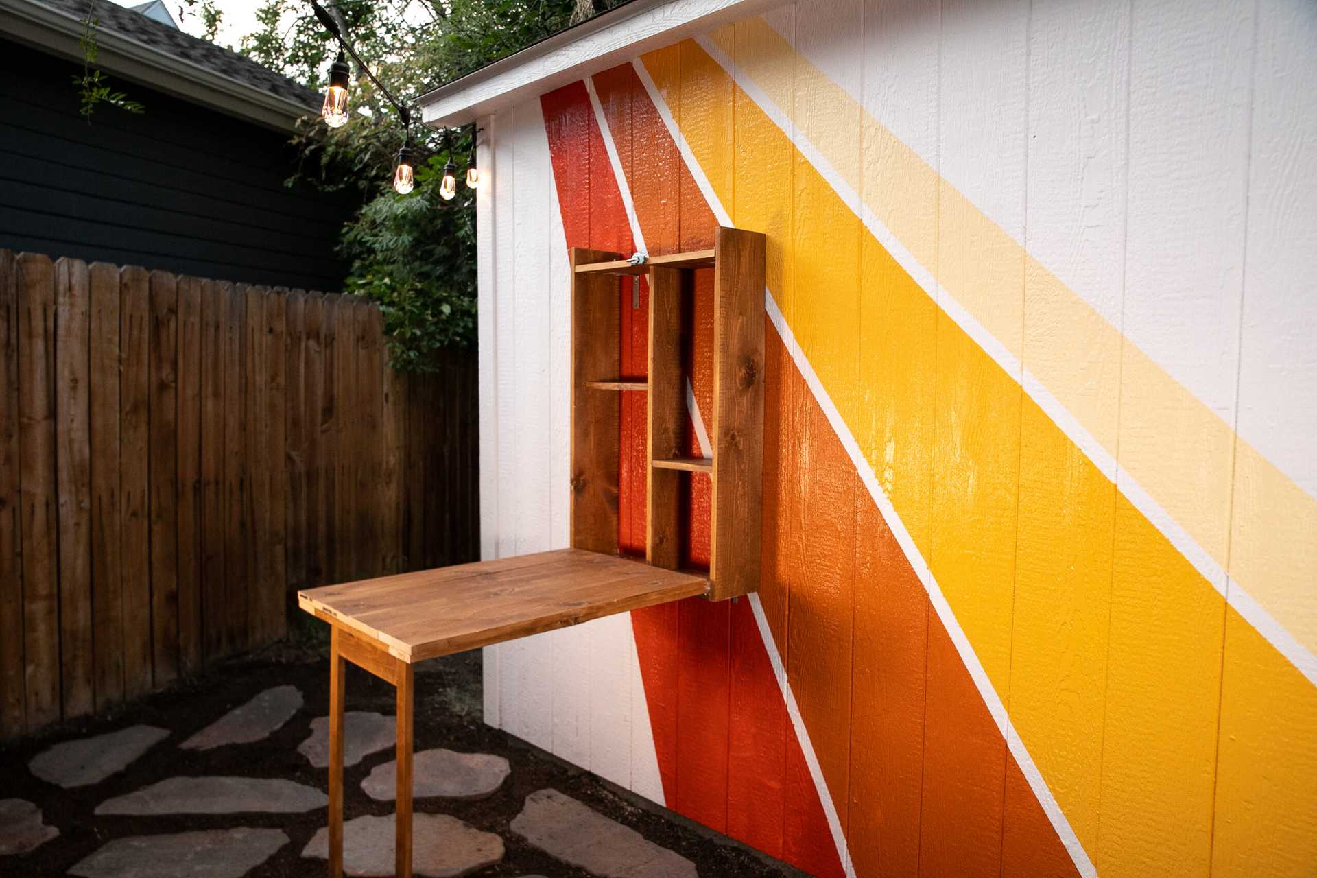 A Murphy Bar on the side of a shed.