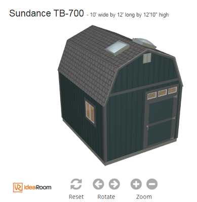 The final design of the barn on our 3D configurator 3D configurator of the final design