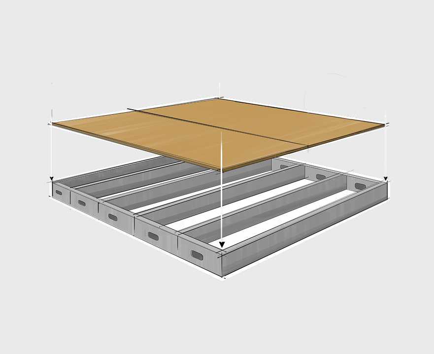 illustration of tuff shed floor layers