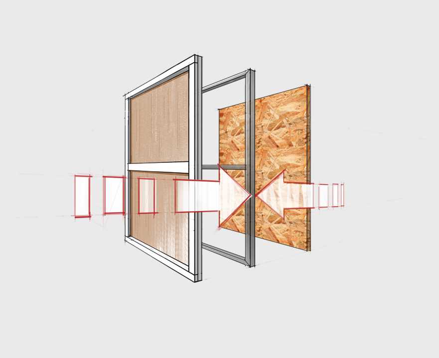 illustration of tuff shed door layers